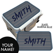 Custom: Cooler Pad Top - Teak Pattern with Name